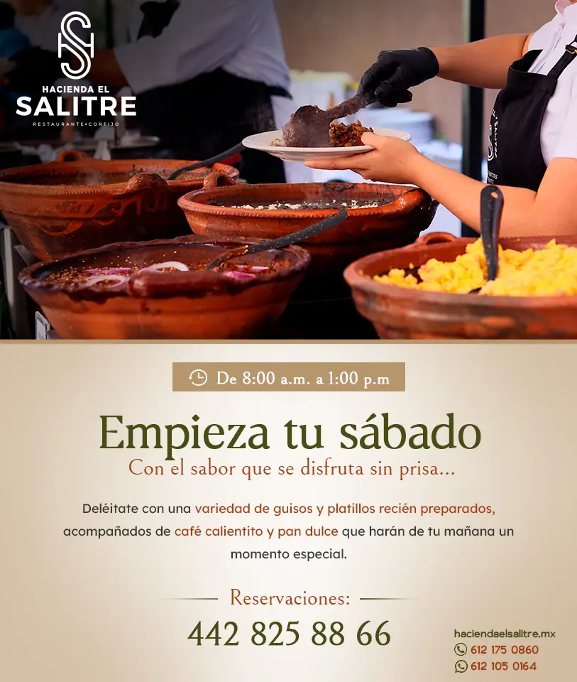Brunch Restaurante. Hotel Hacienda El Salitre