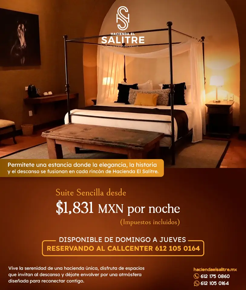 Oferta Suite Sencilla, Hotel Hacienda El Salitre
